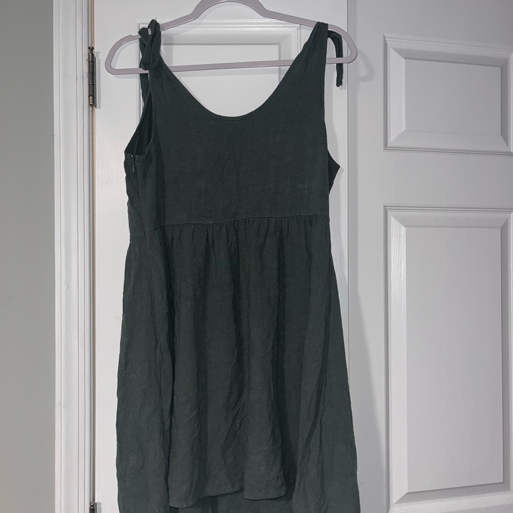 Amazon Olive Green Sleeveless Mini Dress